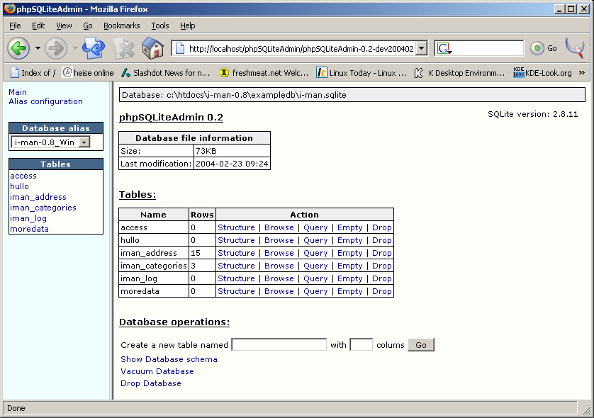 hpSQLiteAdmin的类似软件 - 数据库管理工具 -