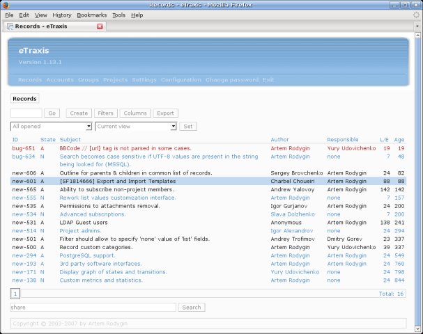 eTraxis的类似软件 - bug跟踪系统 - 开源中国