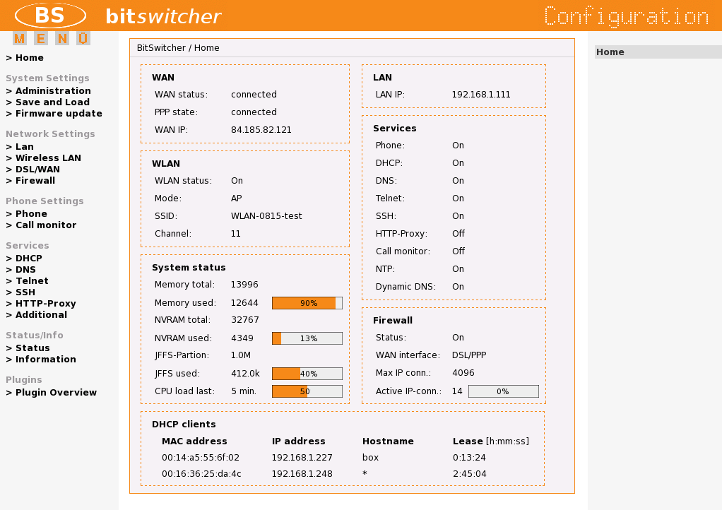 BITswitcher的类似软件 - ADSL路由器管理固件