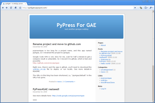 PyPress For GAE