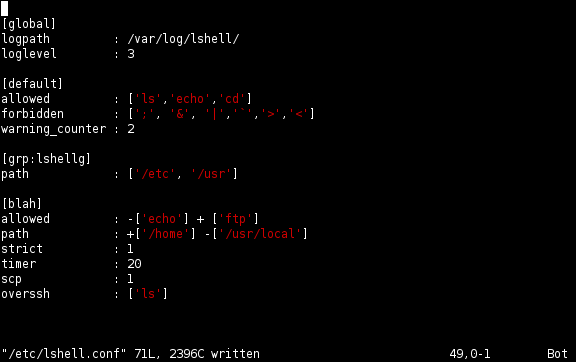 lshell的类似软件 - SHELL登录控制工具 - 开源中