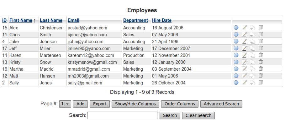 Ajaxed MySQL Table Editor的类似软件 - 数据库