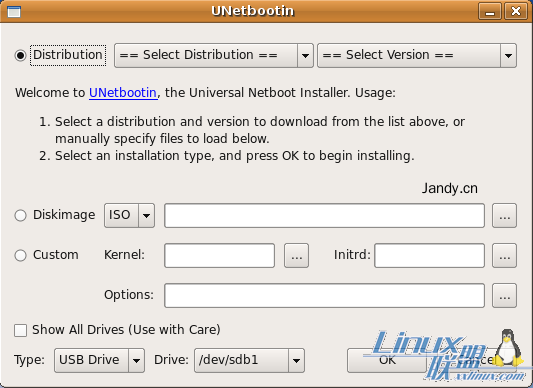 用UNetbootin把Linux操作系统装进U盘