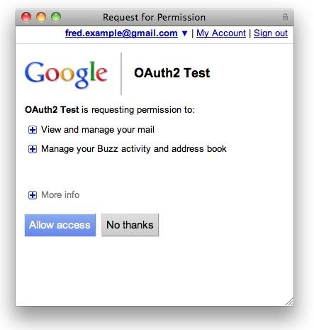 google api测试对oauth 2.0的支持