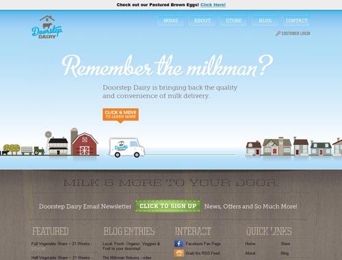 doorstepdairy.com - Intelligent Use Of jQuery Sliders